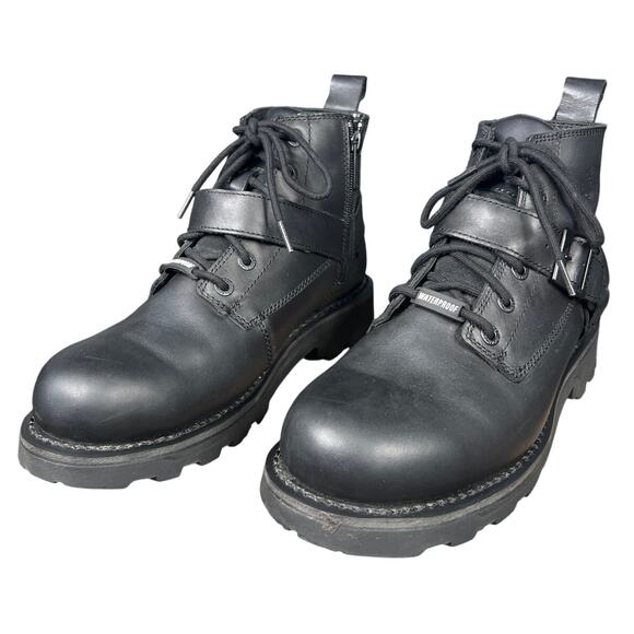 Harley Davidson Men’s Bullard Black Leather Moto Biker Boot Size US 9.5